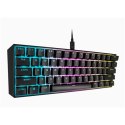 Corsair Mini Mechanical Gaming Keyboard K65 RGB On-Board Memory; Supported in iCUE, RGB LED light, NA, Wired, Black, Speed Swit