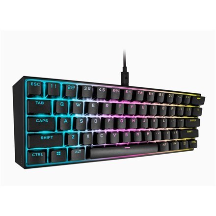 Corsair Mini Mechanical Gaming Keyboard K65 RGB On-Board Memory; Supported in iCUE, RGB LED light, NA, Wired, Black, Speed Swit