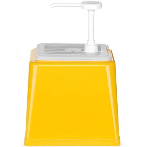 Dyspenser dozownik do sosów musztardy z pompką 2.5 l żółty - Hendi 203538 Dyspenser dozownik do sosów musztardy z pompką 2.5 l żółty - Hendi 203538