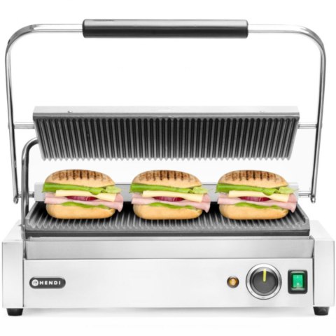 Grill elektryczny kontaktowy XL Pianini 548 x 415 mm 2700 W - Hendi 263624 Grill elektryczny kontaktowy XL Pianini 548 x 415 mm 2700 W - Hendi 263624