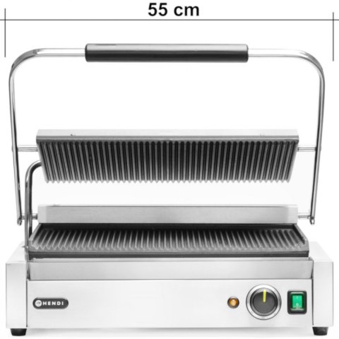 Grill elektryczny kontaktowy XL Pianini 548 x 415 mm 2700 W - Hendi 263624 Grill elektryczny kontaktowy XL Pianini 548 x 415 mm 2700 W - Hendi 263624