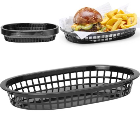 Koszyk do pieczywa owalny czarny 6 szt. - Hendi 426890 Koszyk do pieczywa owalny czarny 6 szt. - Hendi 426890