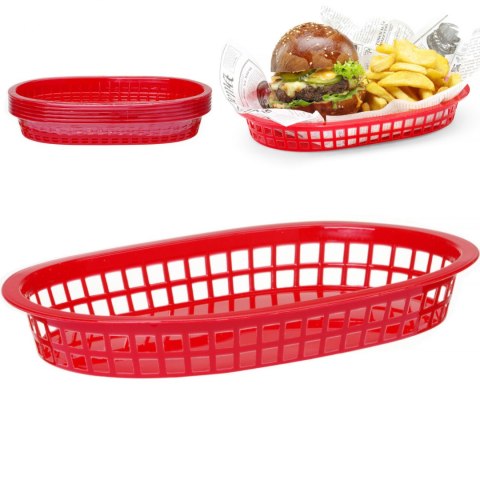 Koszyk do pieczywa owalny czerwony 6 szt. - Hendi 426319 Koszyk do pieczywa owalny czerwony 6 szt. - Hendi 426319