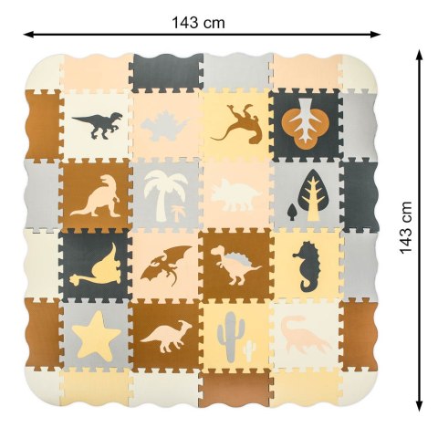 Puzzle piankowe mata / kojec 36el. dinozaury 143cm x 143cm x1cm Puzzle piankowe mata / kojec 36el. dinozaury 143cm x 143cm x1cm