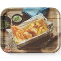 Taca antypoślizgowa do serwowania tasty fish & chips 330 x 430 mm - Hendi 508022