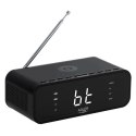 Adler Alarm Clock with Wireless Charger AD 1192B AUX in, Black, Alarm function