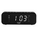 Adler Alarm Clock with Wireless Charger AD 1192B AUX in, Black, Alarm function