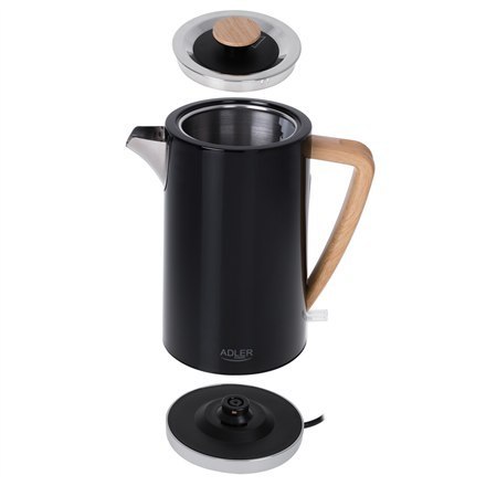 Adler Kettle AD 1347b Electric, 2200 W, 1.5 L, Stainless steel, 360° rotational base, Black Adler Kettle AD 1347b Electric, 2200 W, 1.5 L, Stainless steel, 360° rotational base, Black