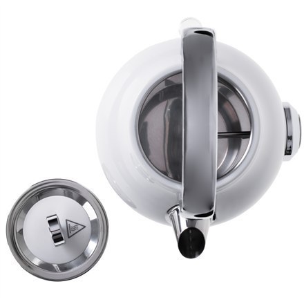 Adler Kettle with a Thermomete AD 1346w Electric, 2200 W, 1.7 L, Stainless steel, 360° rotational base, White