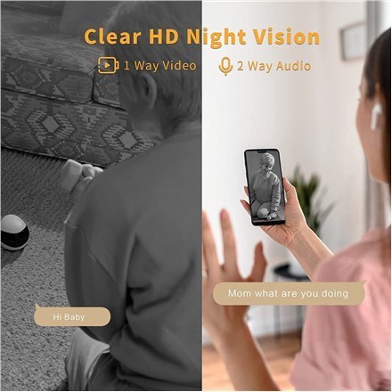 Enabot EBO SE Robot IP Camera N/A MP, N/A, 16GB external memory, support 256GB at maximum, White