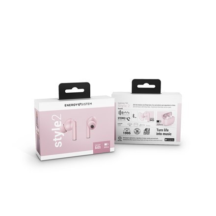 Energy Sistem Earphones True Wireless Style 2 Rosette (True Wireless Stereo, BT 5.1, Deep Bass, Charging Case) Energy Sistem Earphones True Wireless Style 2 Rosette (True Wireless Stereo, BT 5.1, Deep Bass, Charging Case)