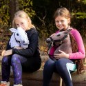 Kasztanowaty konik hobby horse duży A3 kantar HH