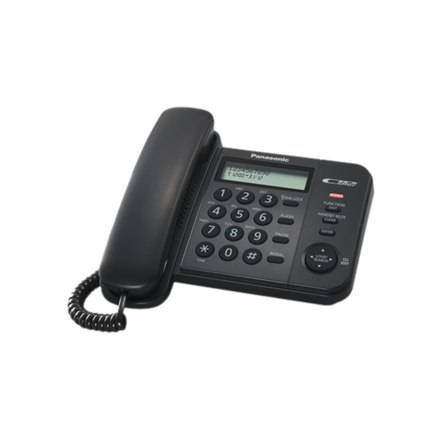 Panasonic Corded KX-TS560FXB 588 g, Black, Caller ID, Phonebook capacity 50 entries, Built-in display, 190 X 196 X 95 mm Panasonic Corded KX-TS560FXB 588 g, Black, Caller ID, Phonebook capacity 50 entries, Built-in display, 190 X 196 X 95 mm
