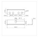 Vogels PFA 9126 Bracket kit for PFB 34xx, Silver