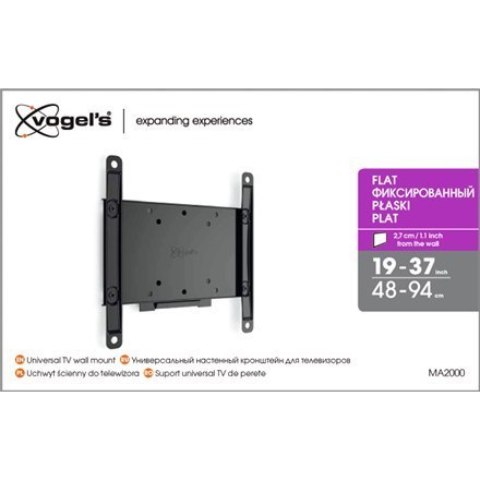 Vogels Wall mount, MA2000-A1, Fixed, 26-40 ", Maximum weight (capacity) 30 kg, VESA 75x75, 100x100, 200x100, 200x200 mm, Black Vogels Wall mount, MA2000-A1, Fixed, 26-40 ", Maximum weight (capacity) 30 kg, VESA 75x75, 100x100, 200x100, 200x200 mm, Black