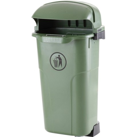 Kosz kubeł uliczny miejski na słupek lub ścianę URBAN BIN 50L - zielony Kosz kubeł uliczny miejski na słupek lub ścianę URBAN BIN 50L - zielony