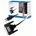Logilink USB 2.0 adapter to Paralel (LPT) DB25 , 1,8m DB25, USB A male