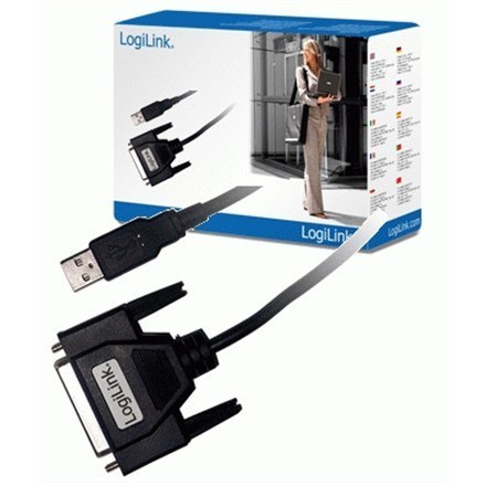 Logilink USB 2.0 adapter to Paralel (LPT) DB25 , 1,8m DB25, USB A male Logilink USB 2.0 adapter to Paralel (LPT) DB25 , 1,8m DB25, USB A male
