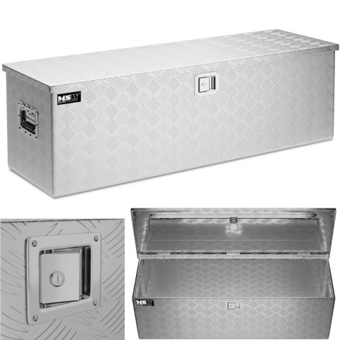 Skrzynia narzędziowa transportowa aluminiowa zamykana na klucz 150 l 124 x 38.5 x 38.5 cm Skrzynia narzędziowa transportowa aluminiowa zamykana na klucz 150 l 124 x 38.5 x 38.5 cm