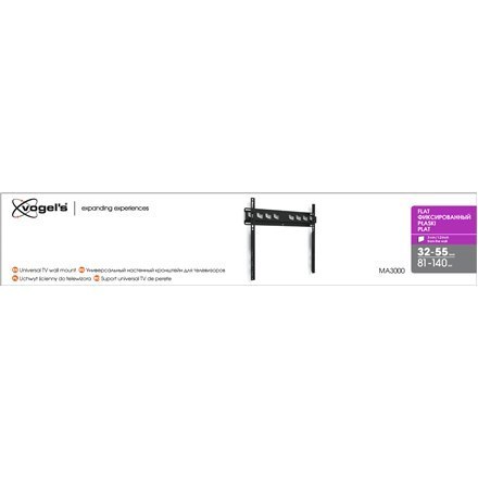 Vogels Wall mount, MA3000-A, Fixed, 32-55 ", Maximum weight (capacity) 60 kg, VESA 100-400 mm, Black Vogels Wall mount, MA3000-A, Fixed, 32-55 ", Maximum weight (capacity) 60 kg, VESA 100-400 mm, Black