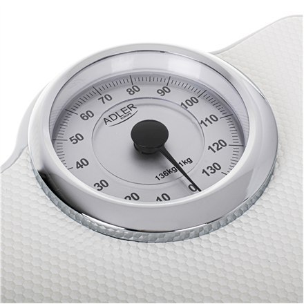 Adler Mechanical Bathroom Scale AD 8180 Maximum weight (capacity) 136 kg, Accuracy 1000 g, White Adler Mechanical Bathroom Scale AD 8180 Maximum weight (capacity) 136 kg, Accuracy 1000 g, White