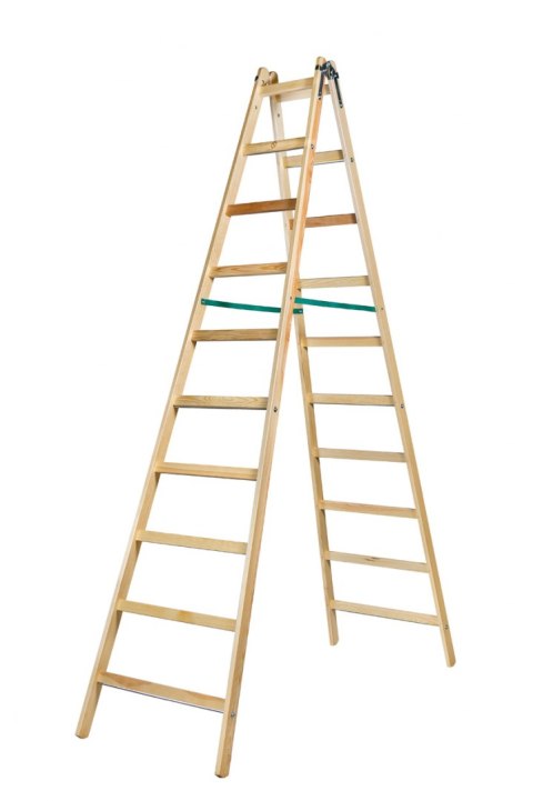 DRABINA DREWNIANA BRAKET PREMIUM 2X10 SZCZEBLI 299CM DRABINA DREWNIANA BRAKET PREMIUM 2X10 SZCZEBLI 299CM