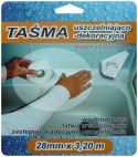 TAŚMA WYKOŃCZENIOWA 28MM BIAŁA