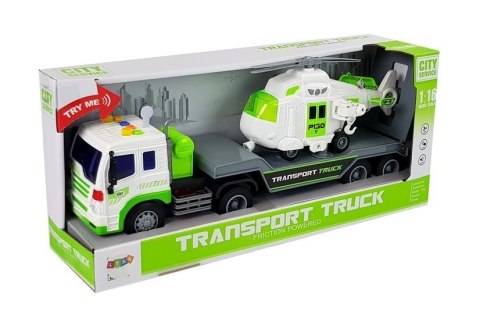 Auto Transporter na Baterie 1:16 z Helikopterem Auto Transporter na Baterie 1:16 z Helikopterem