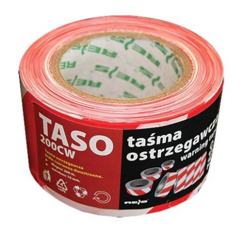 TAŚMA OSTRZEGAWCZA BIAŁO-CZERWONA 70MM*200M TAŚMA OSTRZEGAWCZA BIAŁO-CZERWONA 70MM*200M