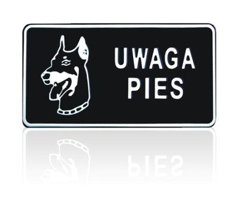 TABLICA 15*29CM UWAGA PIES TABLICA 15*29CM UWAGA PIES
