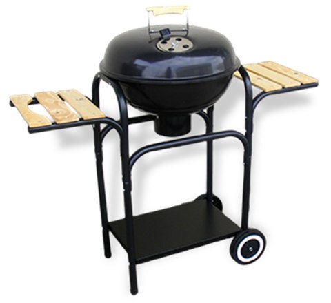 GRILL OKRĄGŁY Z PÓŁKAMI Z POKRYWĄ RUSZT CHROMOWANY ŚR. 43CM GRILL OKRĄGŁY Z PÓŁKAMI Z POKRYWĄ RUSZT CHROMOWANY ŚR. 43CM