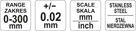 SUWMIARKA 300MM DOKŁADNOŚĆ 0,02 / 0,001'MM SUWMIARKA 300MM DOKŁADNOŚĆ 0,02 / 0,001'MM