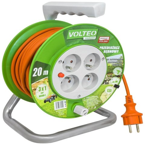 PRZEDŁUŻACZ OGRODOWY NA BĘBNIE 40M PRZEWÓD H05VV-F 3*1.5MM PRZEDŁUŻACZ OGRODOWY NA BĘBNIE 40M PRZEWÓD H05VV-F 3*1.5MM