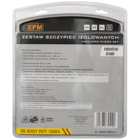 ZESTAW SZCZYPIEC IZOLOWANYCH 3 SZTUKI 160MM CRV ZESTAW SZCZYPIEC IZOLOWANYCH 3 SZTUKI 160MM CRV