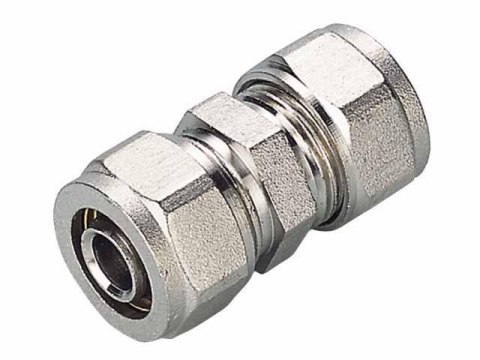 ZŁĄCZKA PEX-AL-PEX CHROM 16*16 PODWÓJNA ZŁĄCZKA PEX-AL-PEX CHROM 16*16 PODWÓJNA
