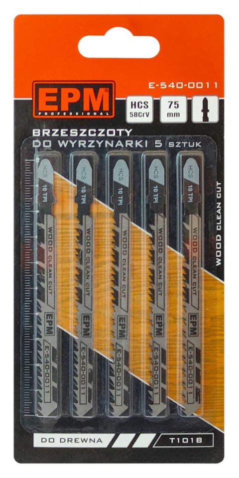 BRZESZCZOT DO WYRZYNARKI 74MM 10TPI DREWNO T101B 5 SZTUK BRZESZCZOT DO WYRZYNARKI 74MM 10TPI DREWNO T101B 5 SZTUK