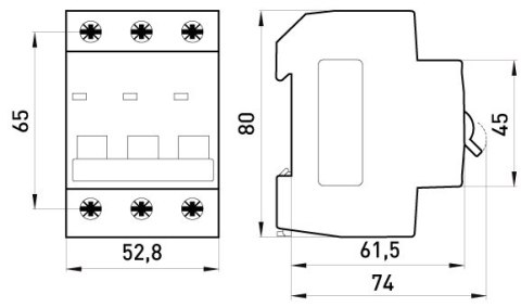 WYŁĄCZNIK NADPRĄDOWY MCB.PRO60 3P B25A 6KA WYŁĄCZNIK NADPRĄDOWY MCB.PRO60 3P B25A 6KA