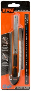 NÓŻ Z OSTRZEM ŁAMANYM ALUMINIOWY BEZPIECZNY 9MM