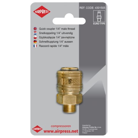 SZYBKOZŁĄCZE Z GWINTEM ZEWNĘTRZNYM 1/4'' SZYBKOZŁĄCZE Z GWINTEM ZEWNĘTRZNYM 1/4''