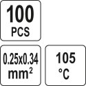 ZESTAW RUREK TERMOKURCZLIWYCH Z CYNĄ 0.25-0.34MM2., 100SZT