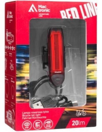 LAMP ROWEROWA TYLNA RED LINE 20LM ŁADOWALNA LAMP ROWEROWA TYLNA RED LINE 20LM ŁADOWALNA