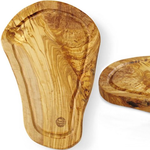 Deska do serwowania z drewna oliwnego z rowkiem 300 x 210 x 18 mm - Hendi 505199 Deska do serwowania z drewna oliwnego z rowkiem 300 x 210 x 18 mm - Hendi 505199