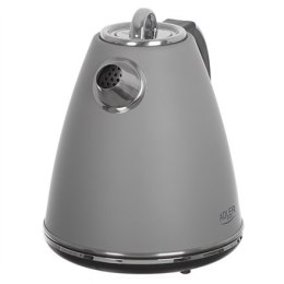 Adler Kettle AD 1343g Electric, 2200 W, 1.5 L, Stainless steel, 360° rotational base, Grey