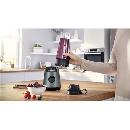 Bosch VitaPower ToGo Smoothie Maker MMB2111S Tabletop, 450 W, Jar material Tritan, Jar capacity 0.6 L, Ice crushing, Silver Bosch VitaPower ToGo Smoothie Maker MMB2111S Tabletop, 450 W, Jar material Tritan, Jar capacity 0.6 L, Ice crushing, Silver