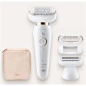 Braun Epilator Silk-epil 9 Flex SES9002 Operating time (max) 40 min, Number of power levels 2, Wet & Dry, White/Gold