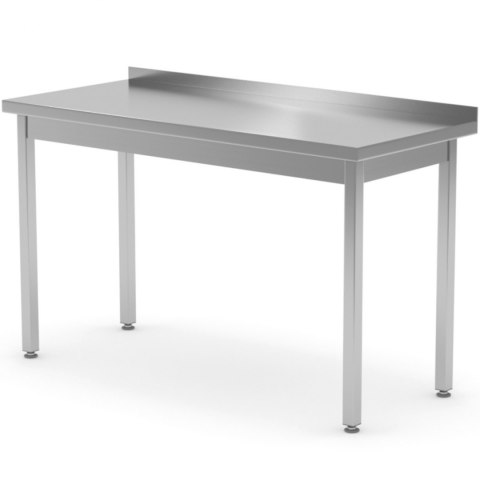 Stół blat roboczy stalowy przyścienny z rantem 140x70x85 cm - Hendi 812693 Stół blat roboczy stalowy przyścienny z rantem 140x70x85 cm - Hendi 812693