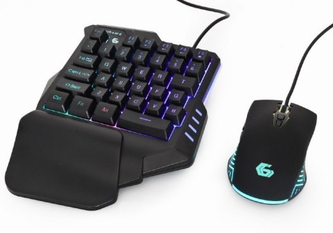 Gembird 2-in-1 backlight USB gaming desktop kit GGS-IVAR-TWIN Wired, Mouse included, US, Black Gembird 2-in-1 backlight USB gaming desktop kit GGS-IVAR-TWIN Wired, Mouse included, US, Black