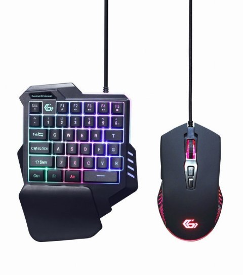 Gembird 2-in-1 backlight USB gaming desktop kit GGS-IVAR-TWIN Wired, Mouse included, US, Black Gembird 2-in-1 backlight USB gaming desktop kit GGS-IVAR-TWIN Wired, Mouse included, US, Black
