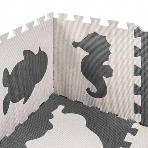 Puzzle piankowe mata dla dzieci 9 el. czarny-ecru 85cm x 85cm x 1cm Puzzle piankowe mata dla dzieci 9 el. czarny-ecru 85cm x 85cm x 1cm