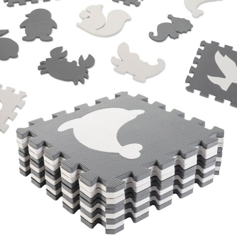 Puzzle piankowe mata dla dzieci 9 el. czarny-ecru 85cm x 85cm x 1cm Puzzle piankowe mata dla dzieci 9 el. czarny-ecru 85cm x 85cm x 1cm